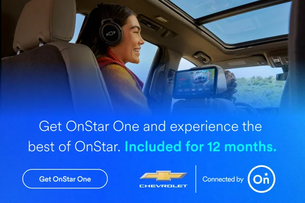 Get OnStar One and experience the best of OnStar. Included for 12 months.